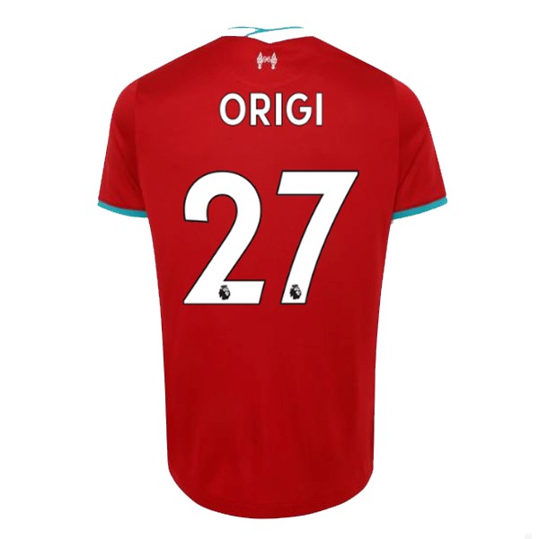 Camiseta Liverpool NO.27 Origi 1ª 2020-2021 Rojo